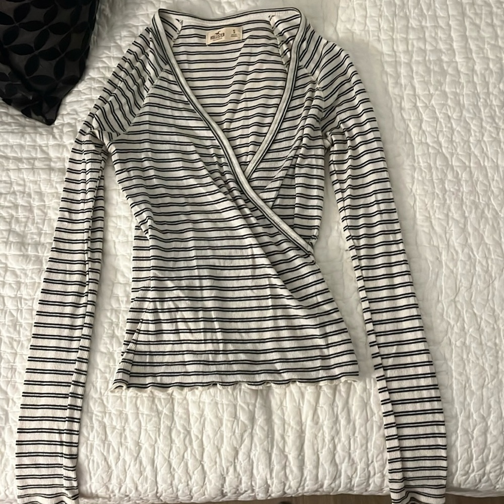 Striped long sleeve top